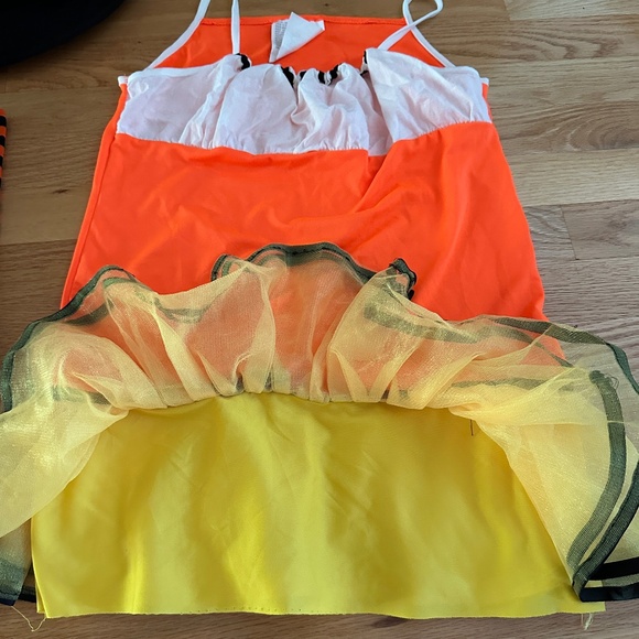 Candy Corn Witch Costume Girls Size Large Size 12-14 Halloween Costume - Picture 6 of 13